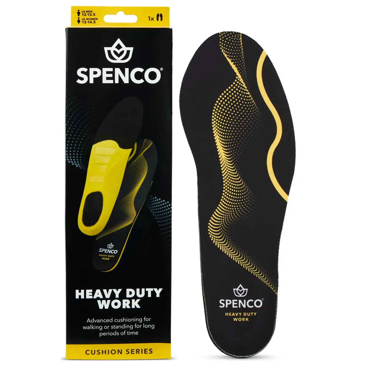 Spenco PolySorb Heavy Duty Insoles 1-Pair | Arch Support Shoe Inserts for Hard Floors - main product image