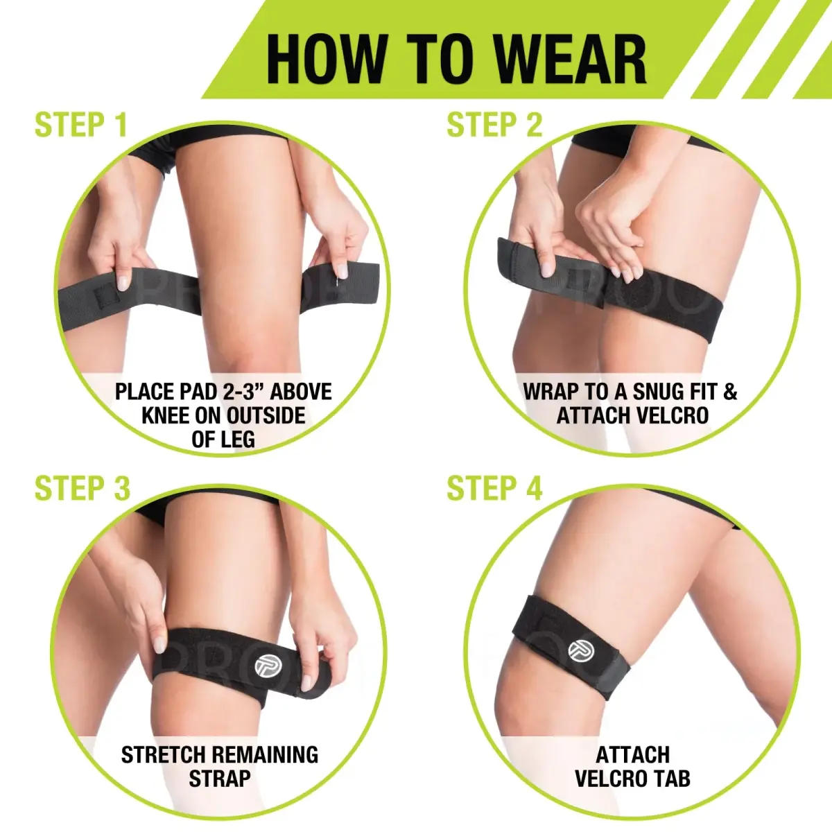 Pro-Tec Athletics IT Band Compression Wrap Small-Large | FDA Approved Orthopedic Brace for ITBS Relief - view 5