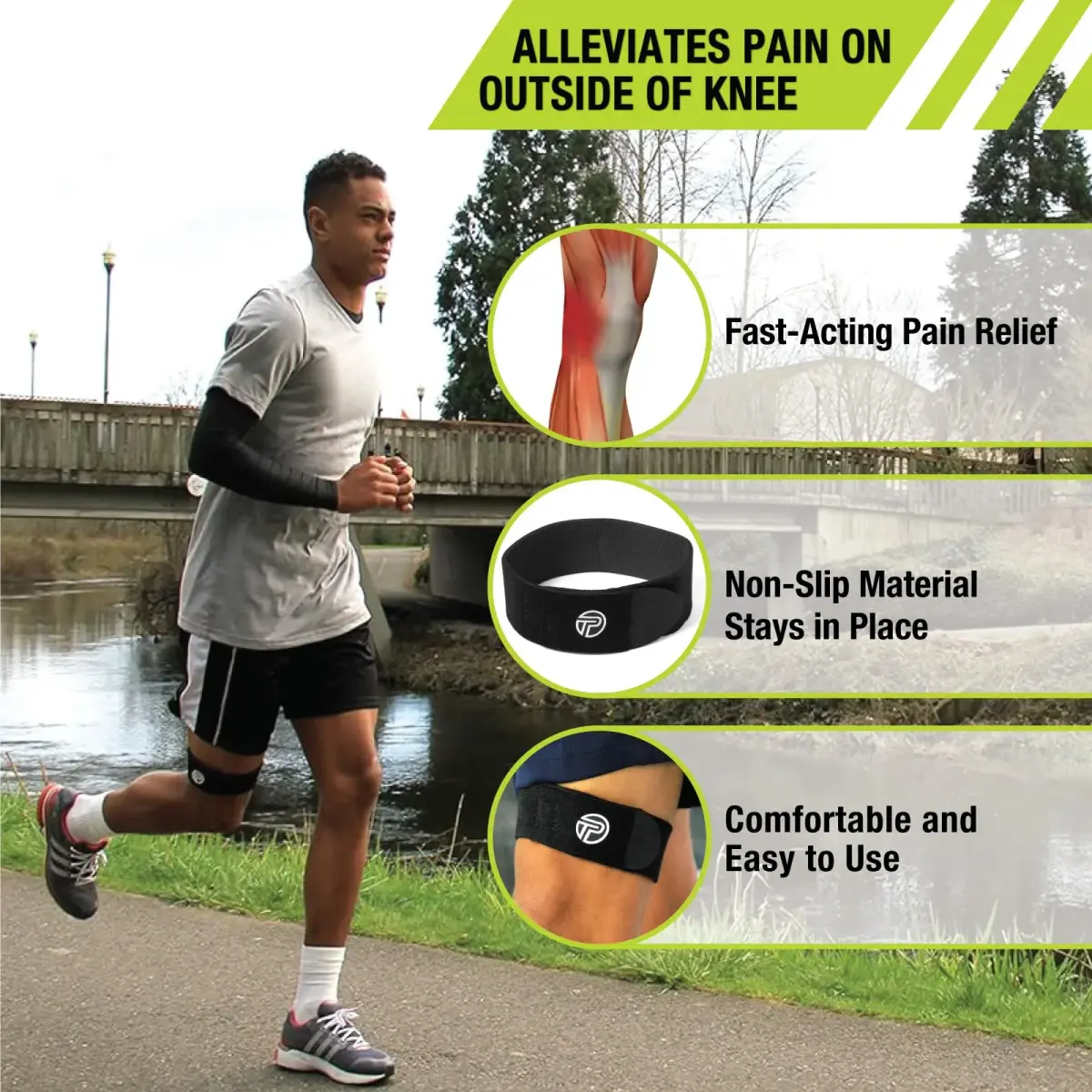 Pro-Tec Athletics IT Band Compression Wrap Small-Large | FDA Approved Orthopedic Brace for ITBS Relief - view 3
