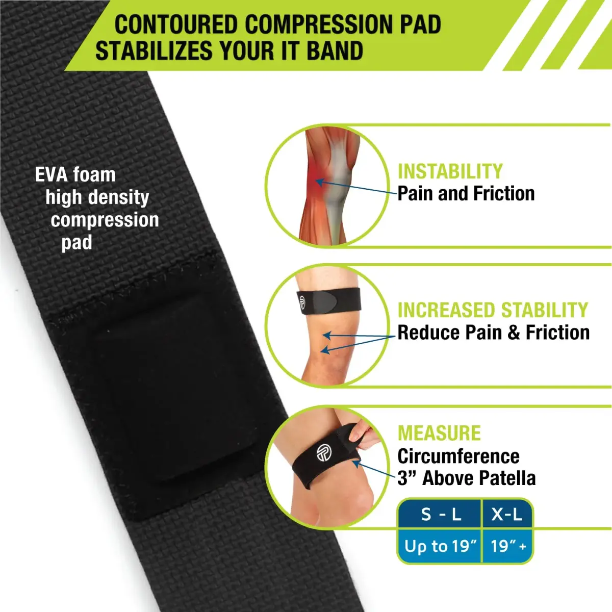 Pro-Tec Athletics IT Band Compression Wrap Small-Large | FDA Approved Orthopedic Brace for ITBS Relief - view 4