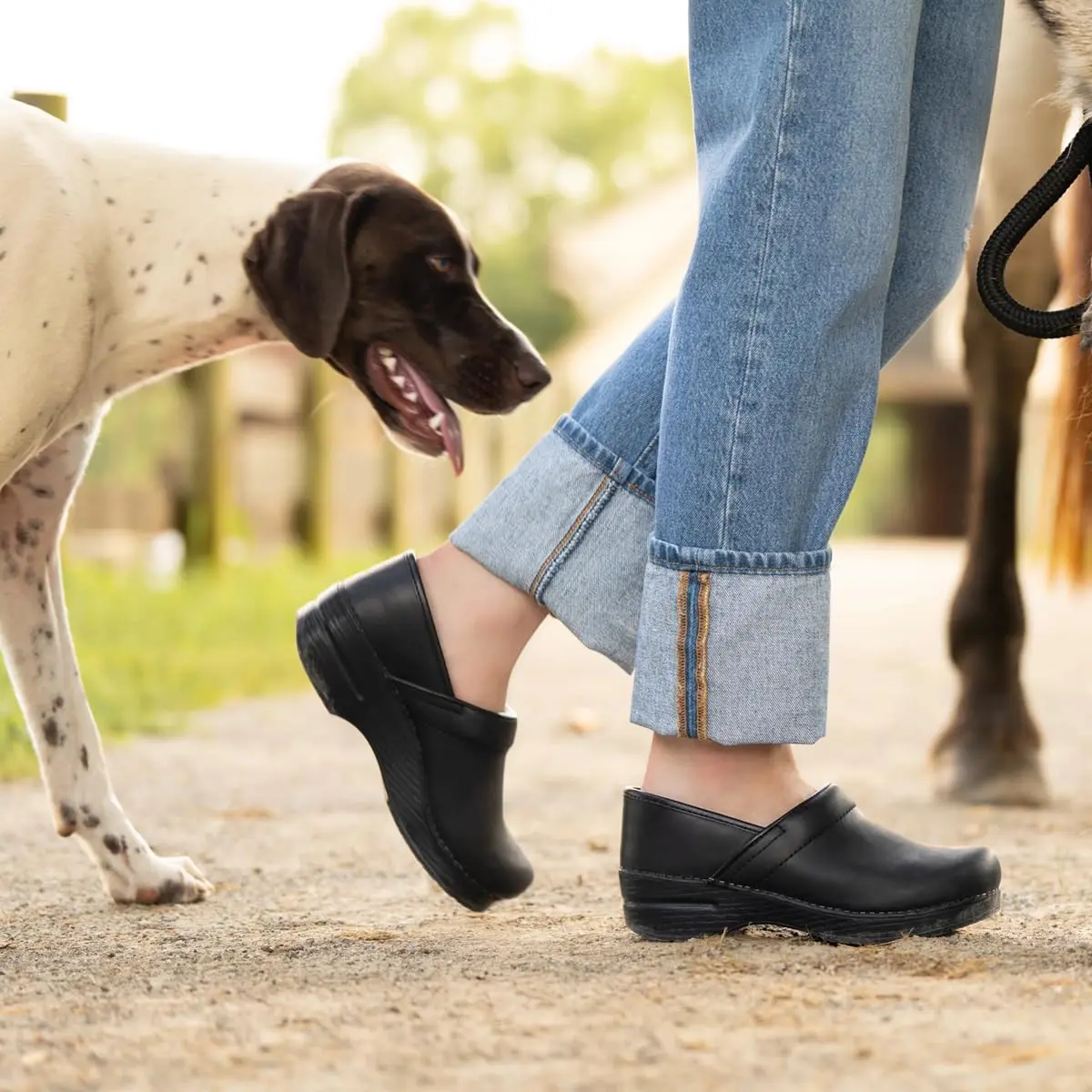 Dansko Women’s Professional Slip-On Clogs Black Oiled 11.5-12 W US | Comfort & Support for Healthcare & Food Service - view 2