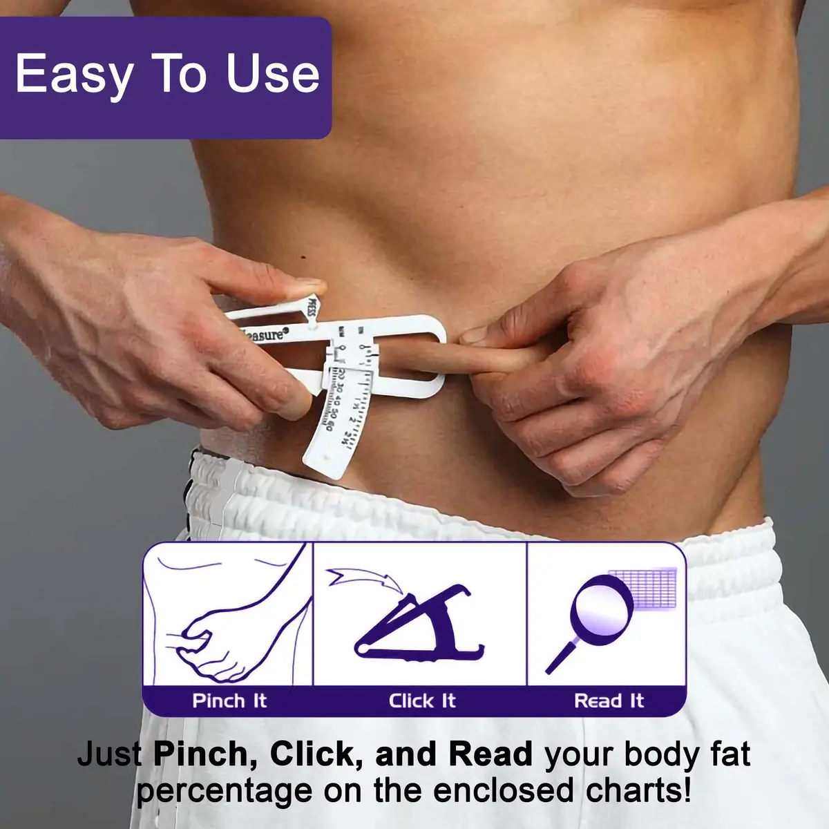 Accu-Measure Fitness 3000 Body Fat Caliper | Professional Grade, Reusable, Accurate in Seconds - view 2