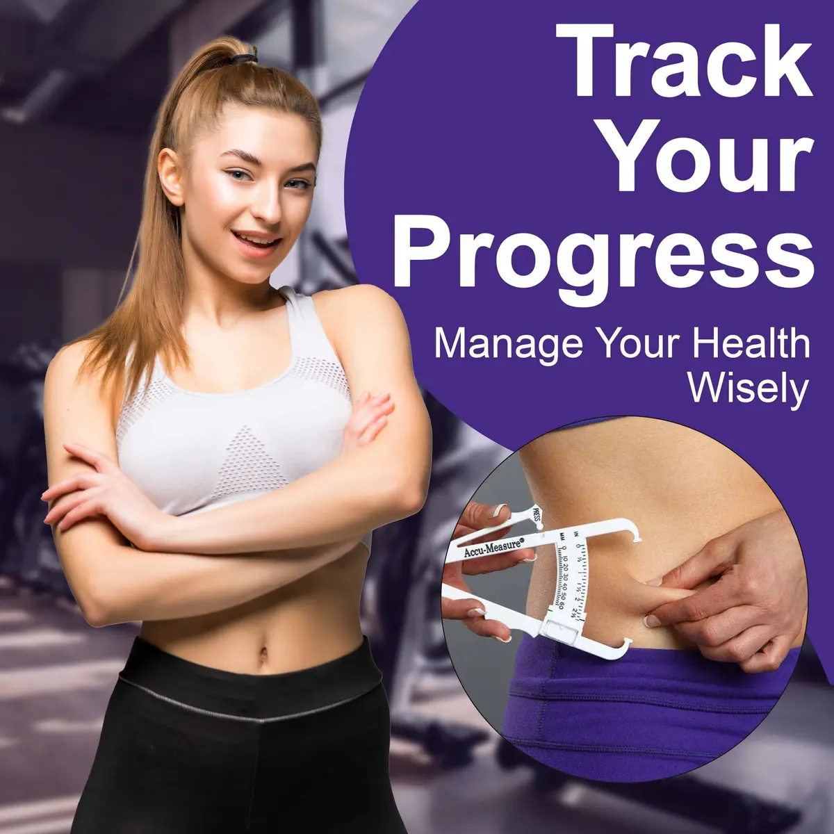 Accu-Measure Fitness 3000 Body Fat Caliper | Professional Grade, Reusable, Accurate in Seconds - view 3