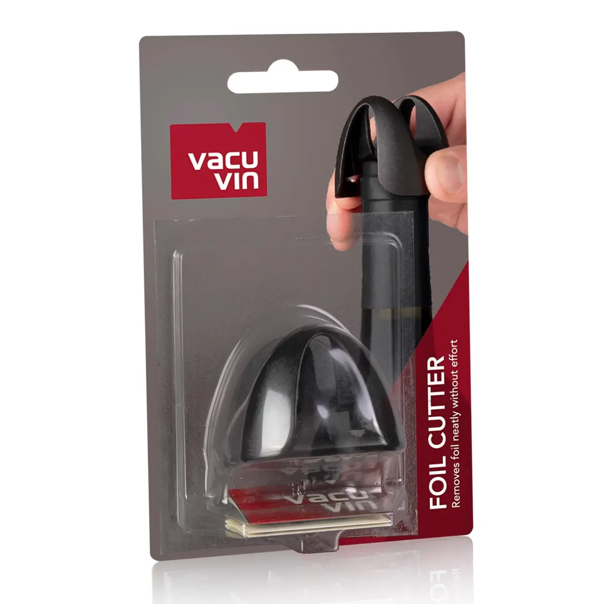 Vacu Vin Black Foil Cutter with 4 Stainless Steel Wheels | Ergonomic Wine Foil Remover - view 7