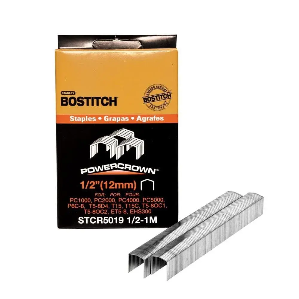 Bostitch 1/2 in. X 7/16 in. Heavy-Duty PowerCrown Staple (1000-Pack) | For Pneumatic Staplers - main product image