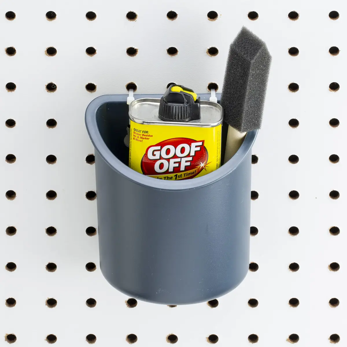 Officemate Wall-Mount Pencil Cup Gray | Space-Saving Desk Organizer for Office & School Supplies - view 3