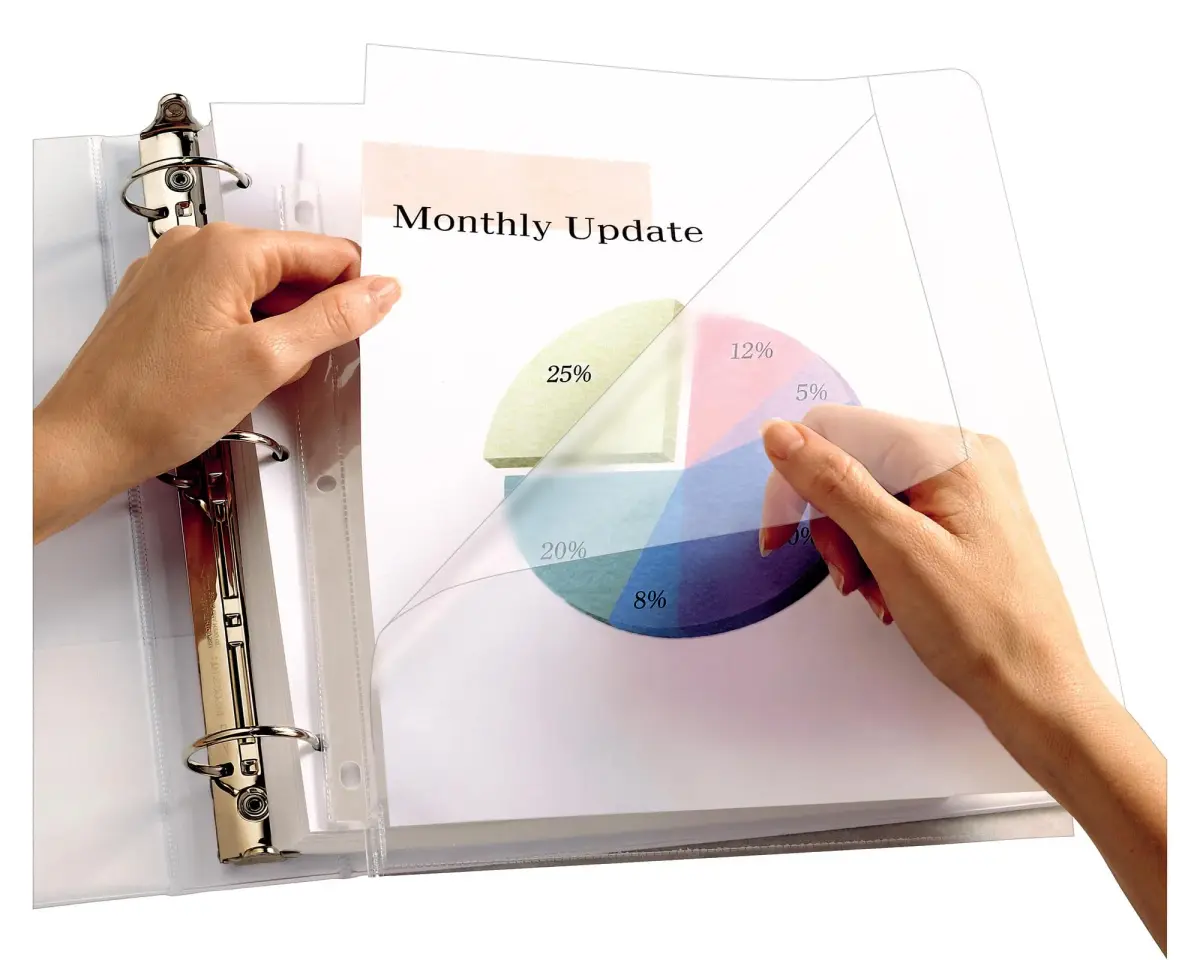 Avery Diamond Clear Quick Load Sheet Protectors 8.5" x 11" (10-Pack) | Top & Side Load for Easy Access - view 3
