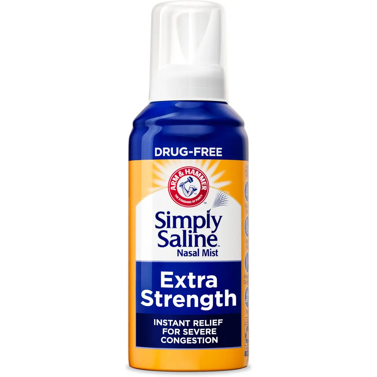 Arm & Hammer Simply Saline Nasal Mist Extra Strength 47ml (1.6 Fl Oz) | Drug-Free Congestion Relief - main product image