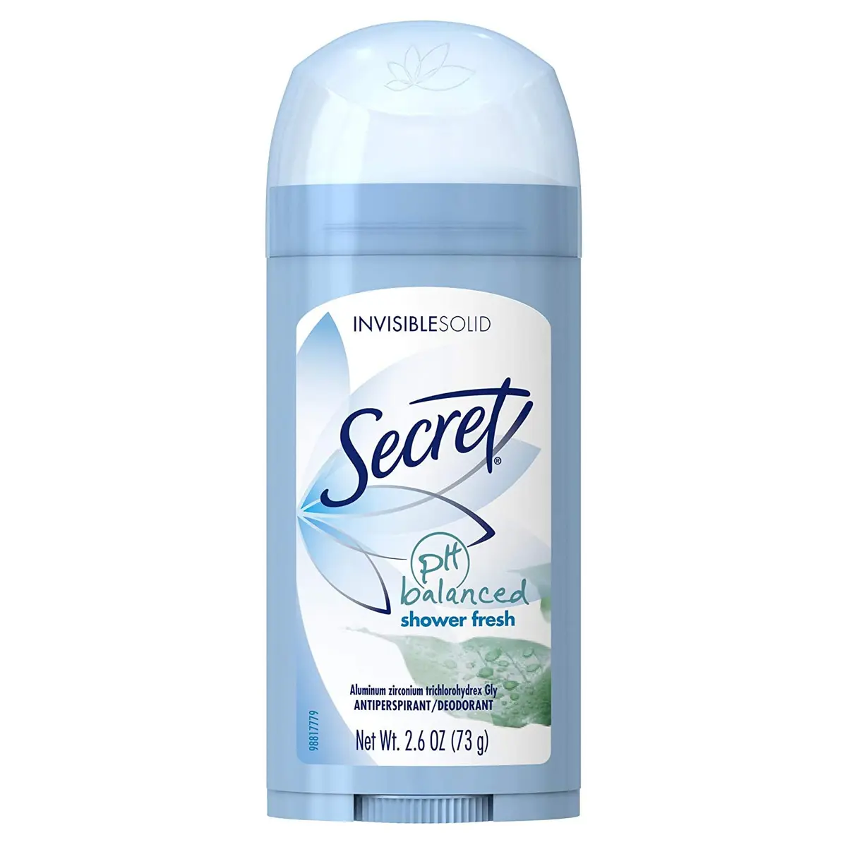 Secret Outlast Invisible Solid Antiperspirant Deodorant for Women, Shower Fresh, 2.6 oz (73.7 g) | 48-Hour Odor Protection - main product image