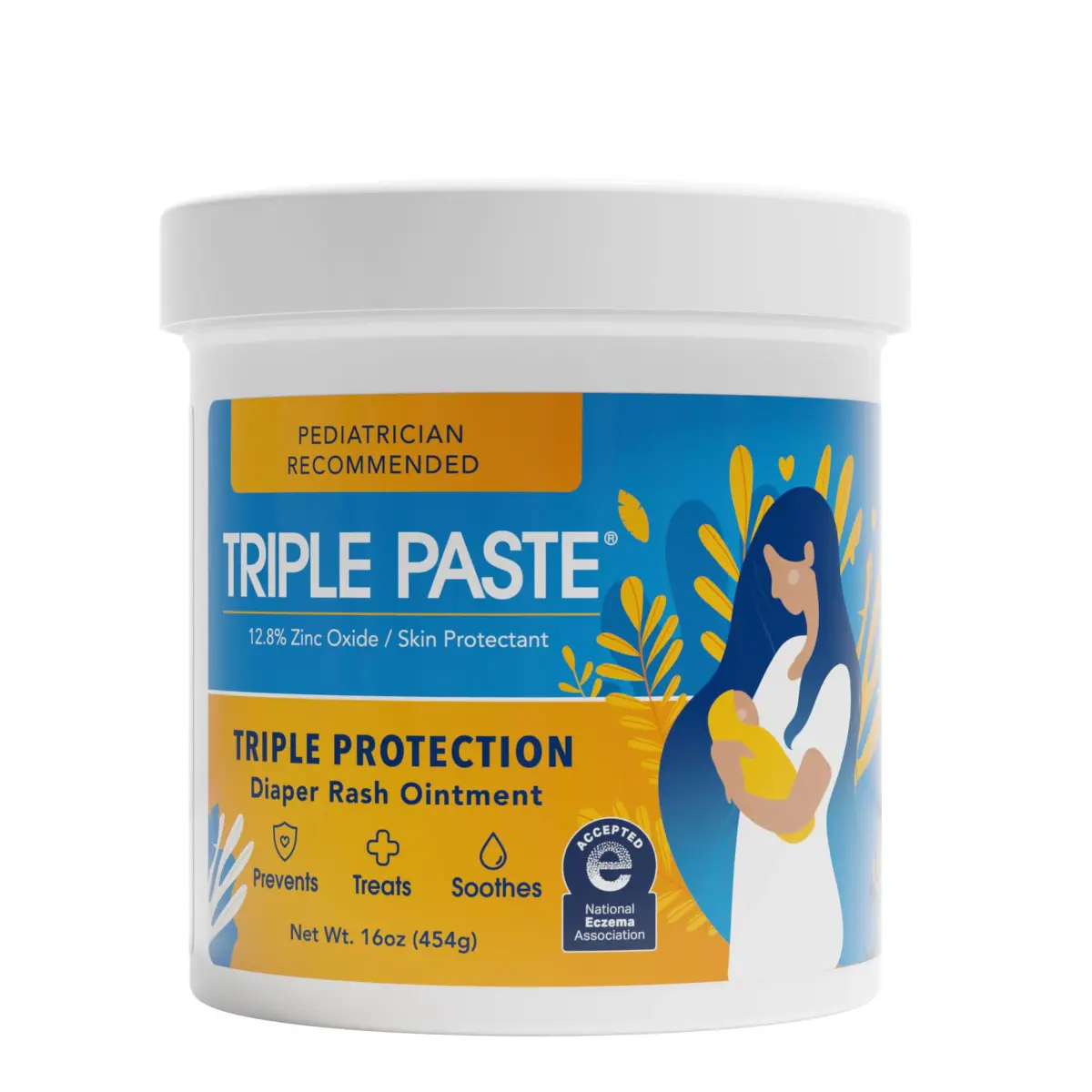 Triple Paste Diaper Rash Cream with Zinc Oxide 454 g (16 oz) | Pediatrician-Recommended Skin Protectant - main product image