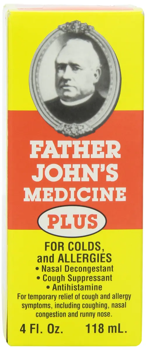 Father John's Cough Medicine Plus, 4 Fl Oz | Traditional Non-Narcotic Remedy for Cough & Cold Relief in India - main product image