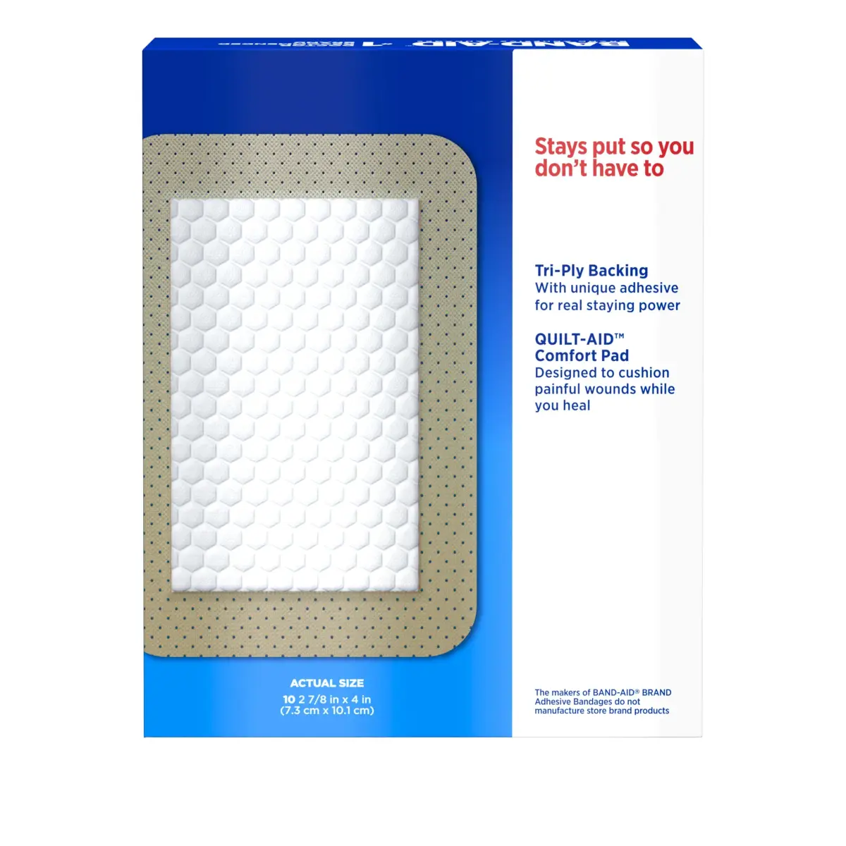 BAND-AID Brand Tru-Stay Sheer Adhesive Pads Large 10 Ct | Sterile Wound Care for Minor Cuts, Scrapes & Burns - view 7