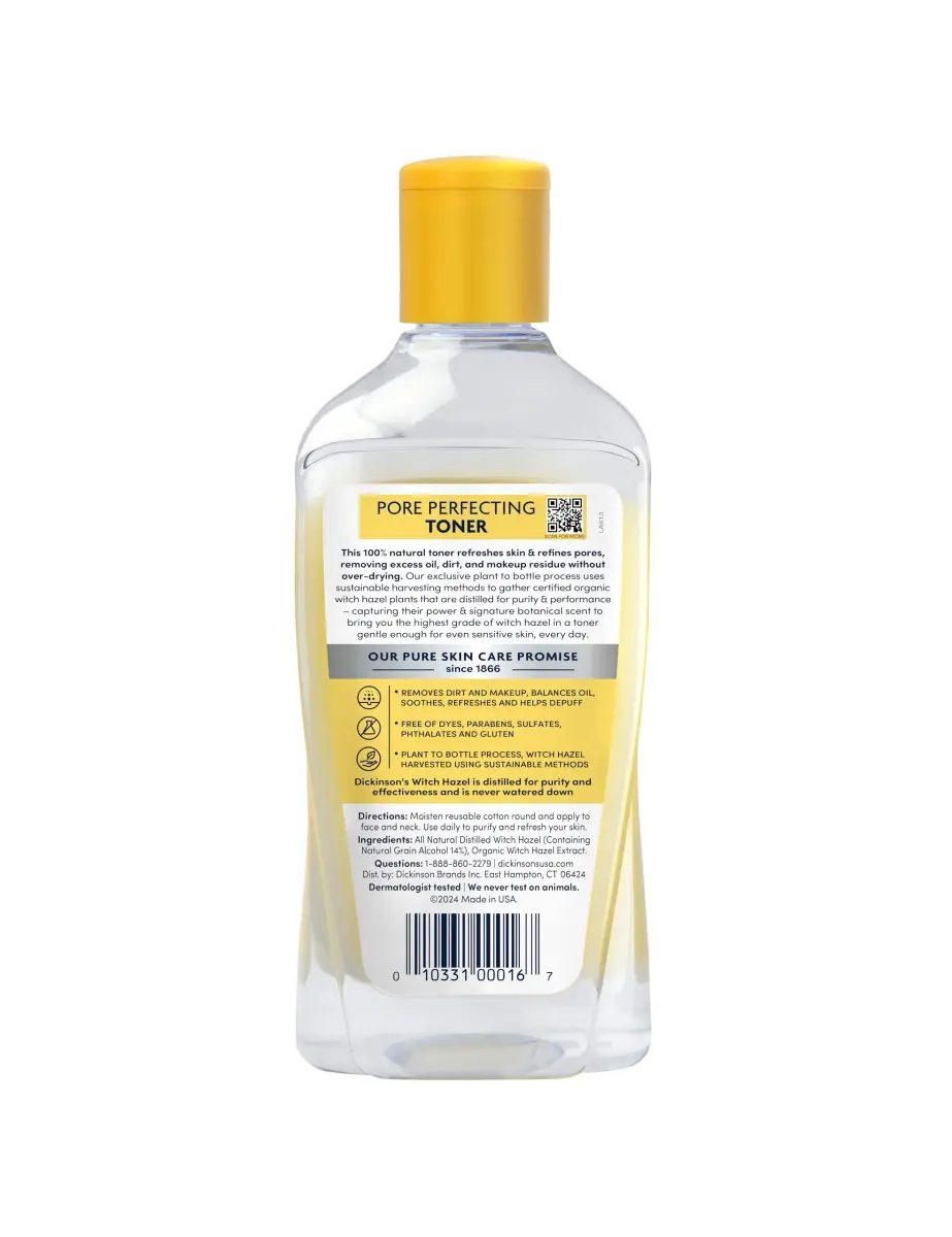 Dickinson's Original Witch Hazel Pore Perfecting Toner 473ml (16 Fl Oz) | Natural Distilled Witch Hazel for Pores - view 9