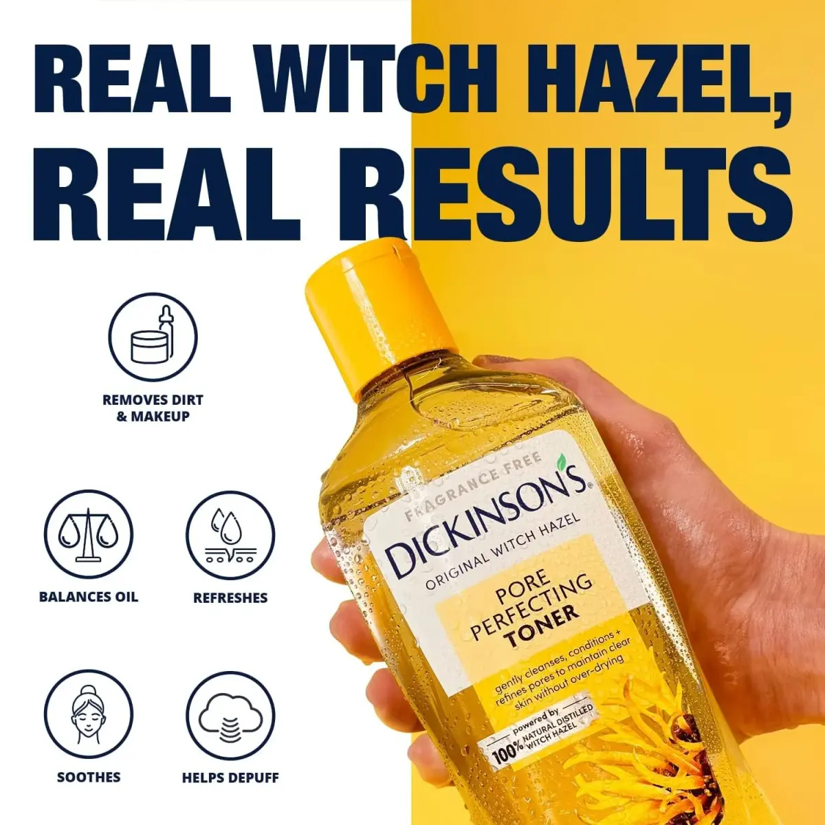 Dickinson's Original Witch Hazel Pore Perfecting Toner 473ml (16 Fl Oz) | Natural Distilled Witch Hazel for Pores - view 2
