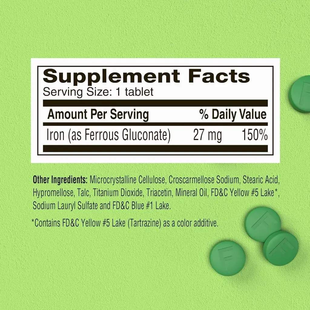 Fergon Iron Highly Soluble & Easily Digested, 27 mg Iron, 100 Tablets | Supports Red Blood Cell Production & Iron Deficiency - view 6