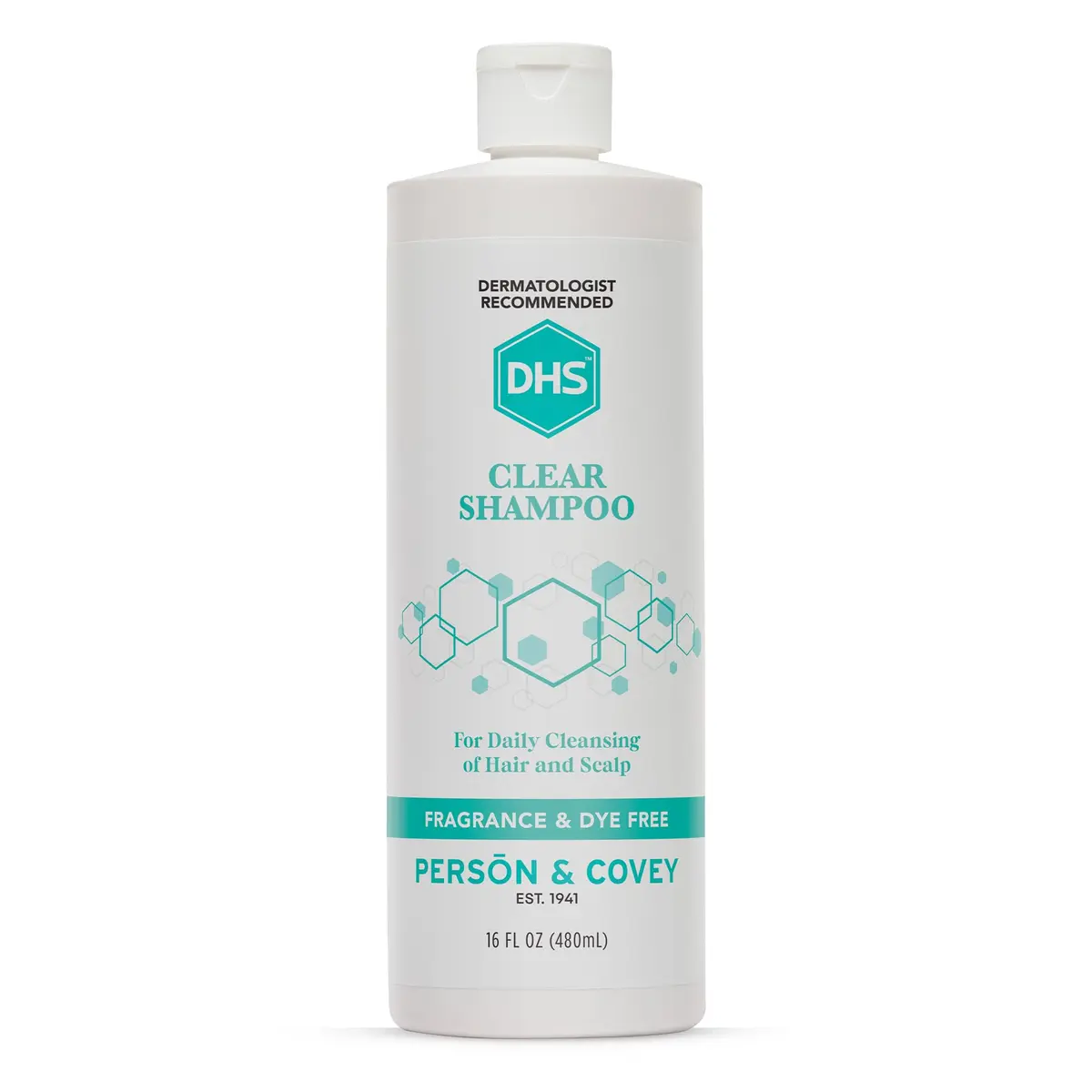 DHS Clear Shampoo for Sensitive Skin 16oz | Gentle, Fragrance-Free, Dermatologist Recommended - main product image
