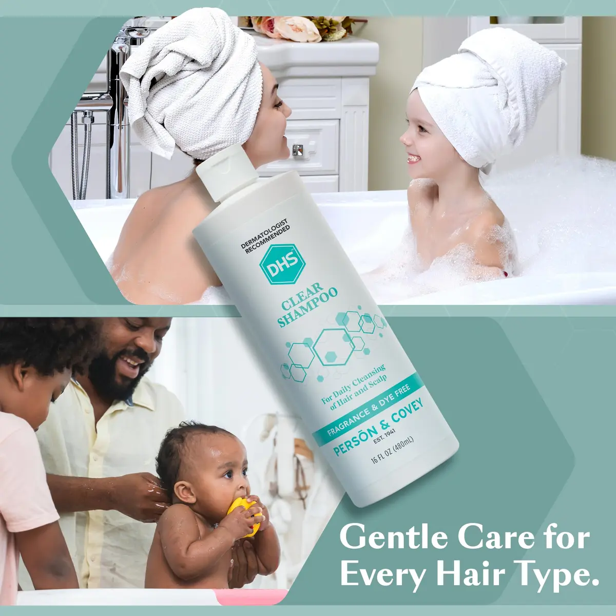 DHS Clear Shampoo for Sensitive Skin 16oz | Gentle, Fragrance-Free, Dermatologist Recommended - view 6