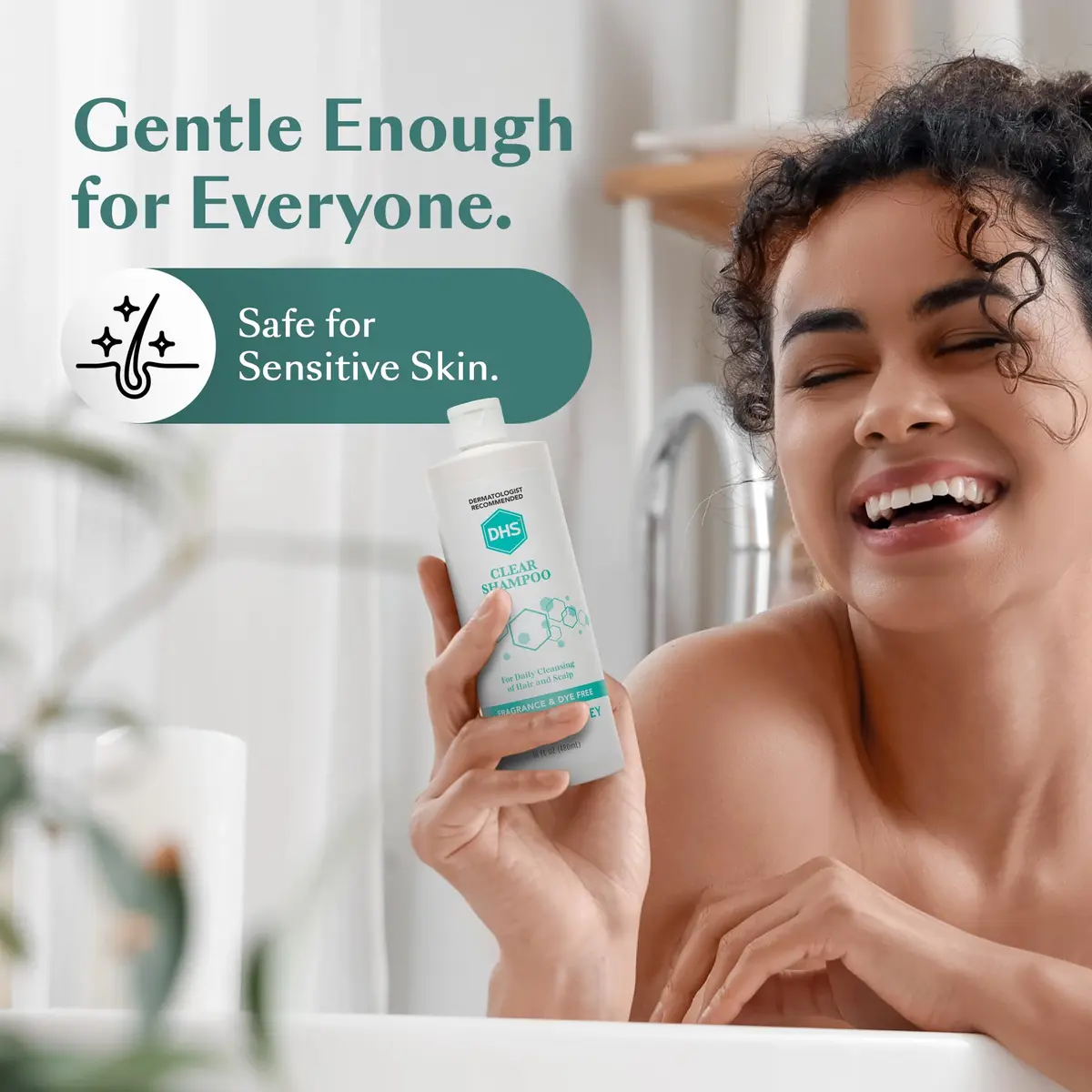 DHS Clear Shampoo for Sensitive Skin 16oz | Gentle, Fragrance-Free, Dermatologist Recommended - view 4
