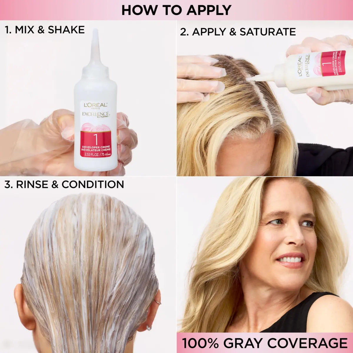 L'Oreal Paris Excellence Crème Permanent Hair Dye Medium Blonde | Triple Care Color with Hyaluronic Acid for 100% Gray Coverage - view 6