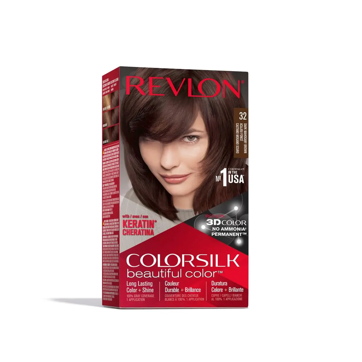Revlon Colorsilk Beautiful Color Permanent Hair Dye 283.91ml (100% Gray Coverage, Ammonia Free) | Keratin-Enriched - main product image