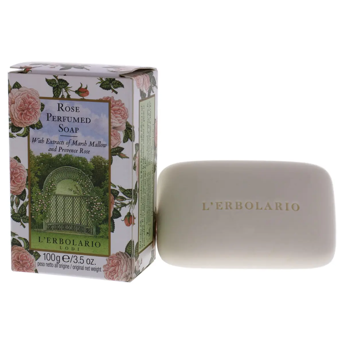 L'Erbolario Rose Perfumed Soap Bar 3.5 oz | Sensitive Skin Nourishing & Fragrant - view 4