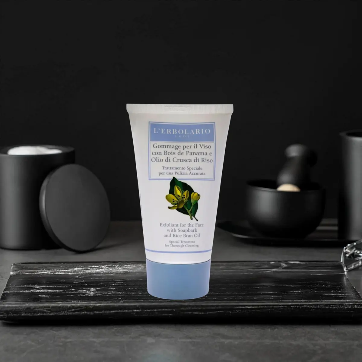 L'Erbolario Exfoliant Soapbark & Rice Bran Oil 2.5 oz | Gentle Face Cleanser for All Skin Types - view 5