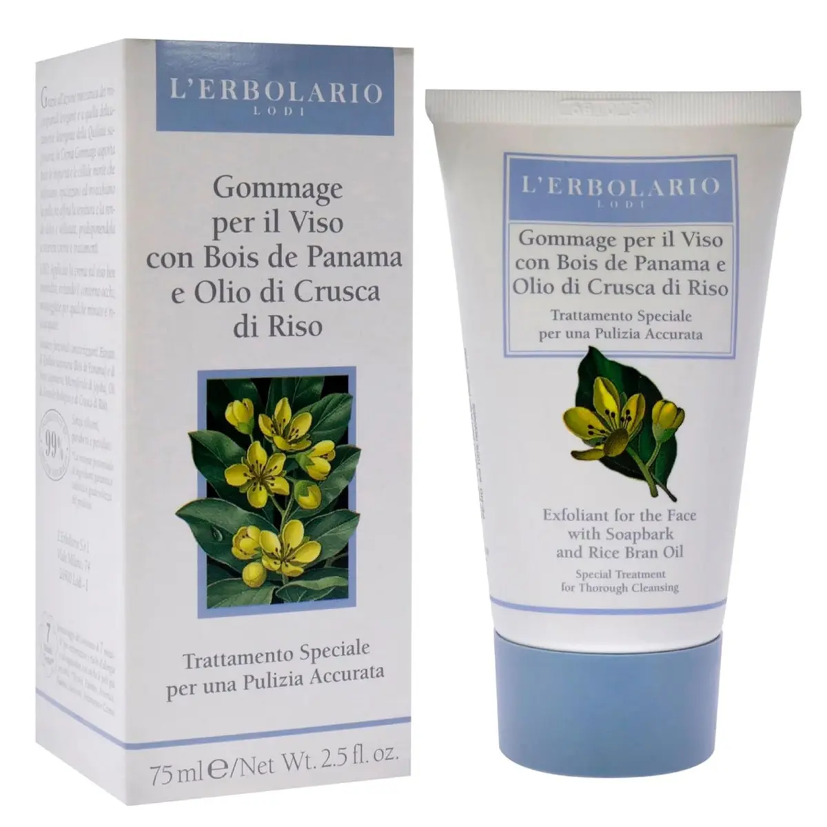 L'Erbolario Exfoliant Soapbark & Rice Bran Oil 2.5 oz | Gentle Face Cleanser for All Skin Types - view 6
