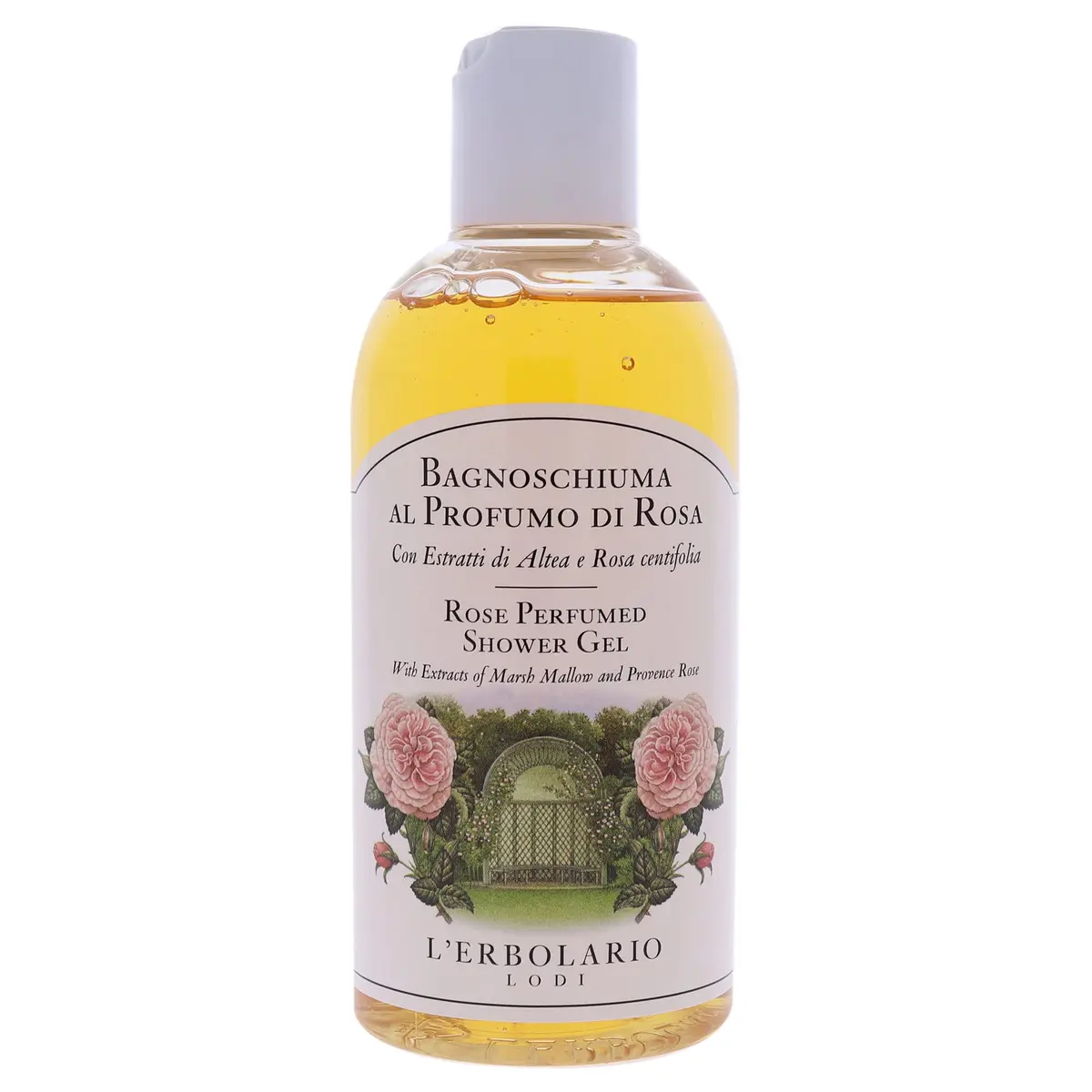 L'Erbolario Perfumed Shower Gel – Soothing Body Soap with Marsh Mallow – Protecting and Toning Body Wash with Amber Floral Fragrance - Rose - 8.4 oz - view 2