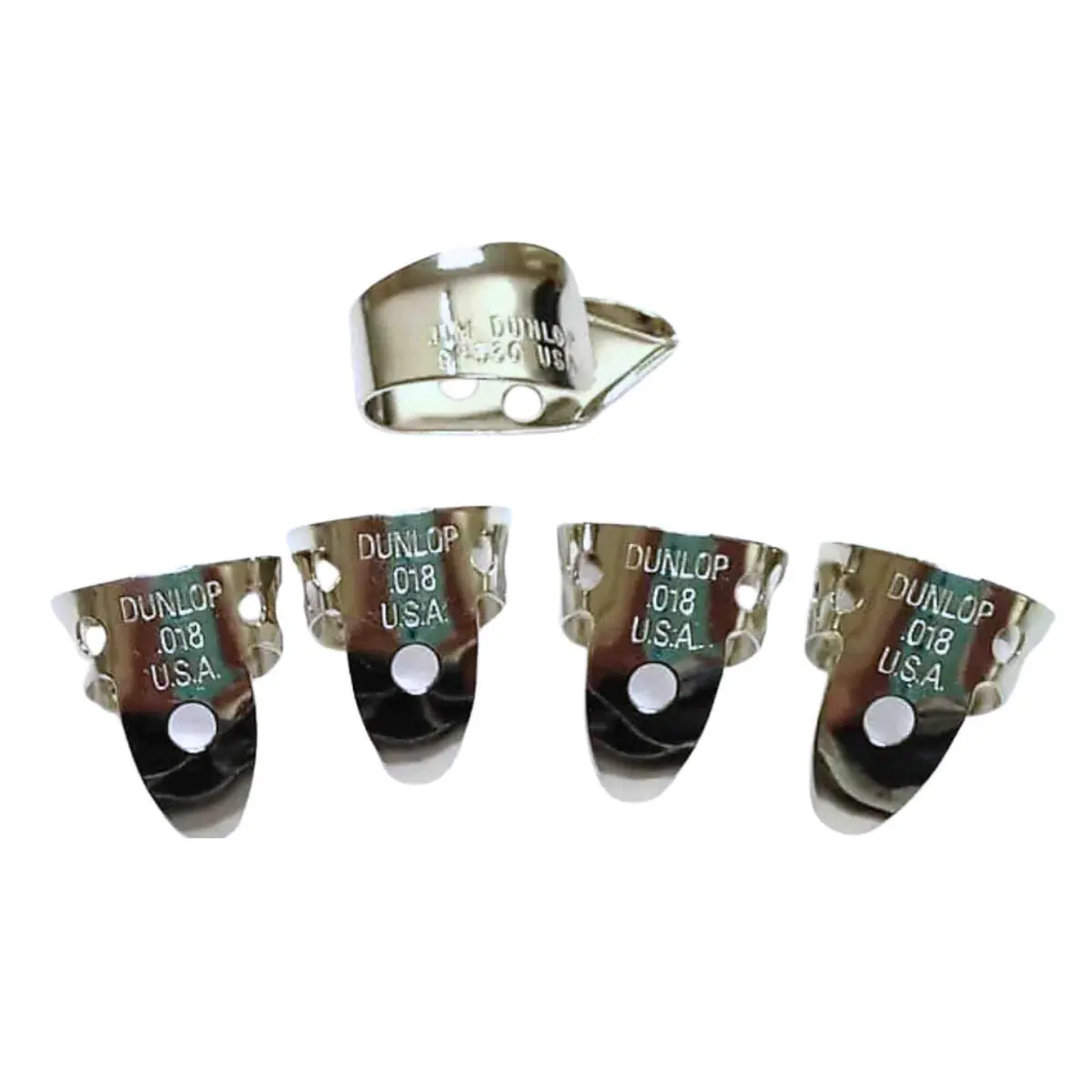 Jim Dunlop Nickel Silver Fingerpicks .018 IN | Bright, Classic Sound for Guitar & Banjo - main product image