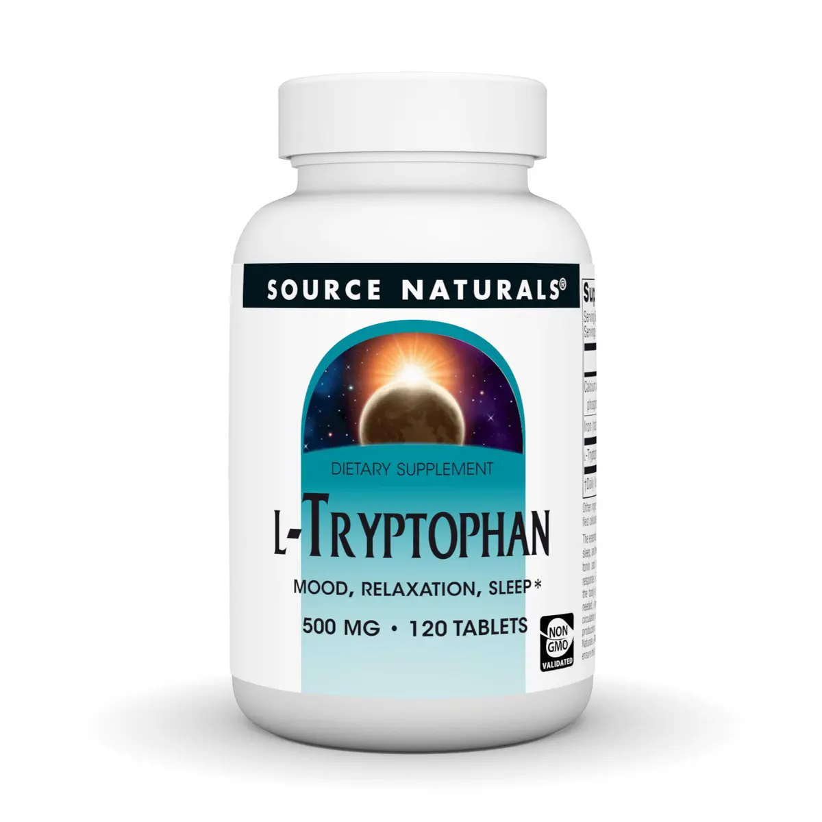 Source Naturals L-Tryptophan 500mg | Supports Mood & Sleep, 120 Tablets - main product image
