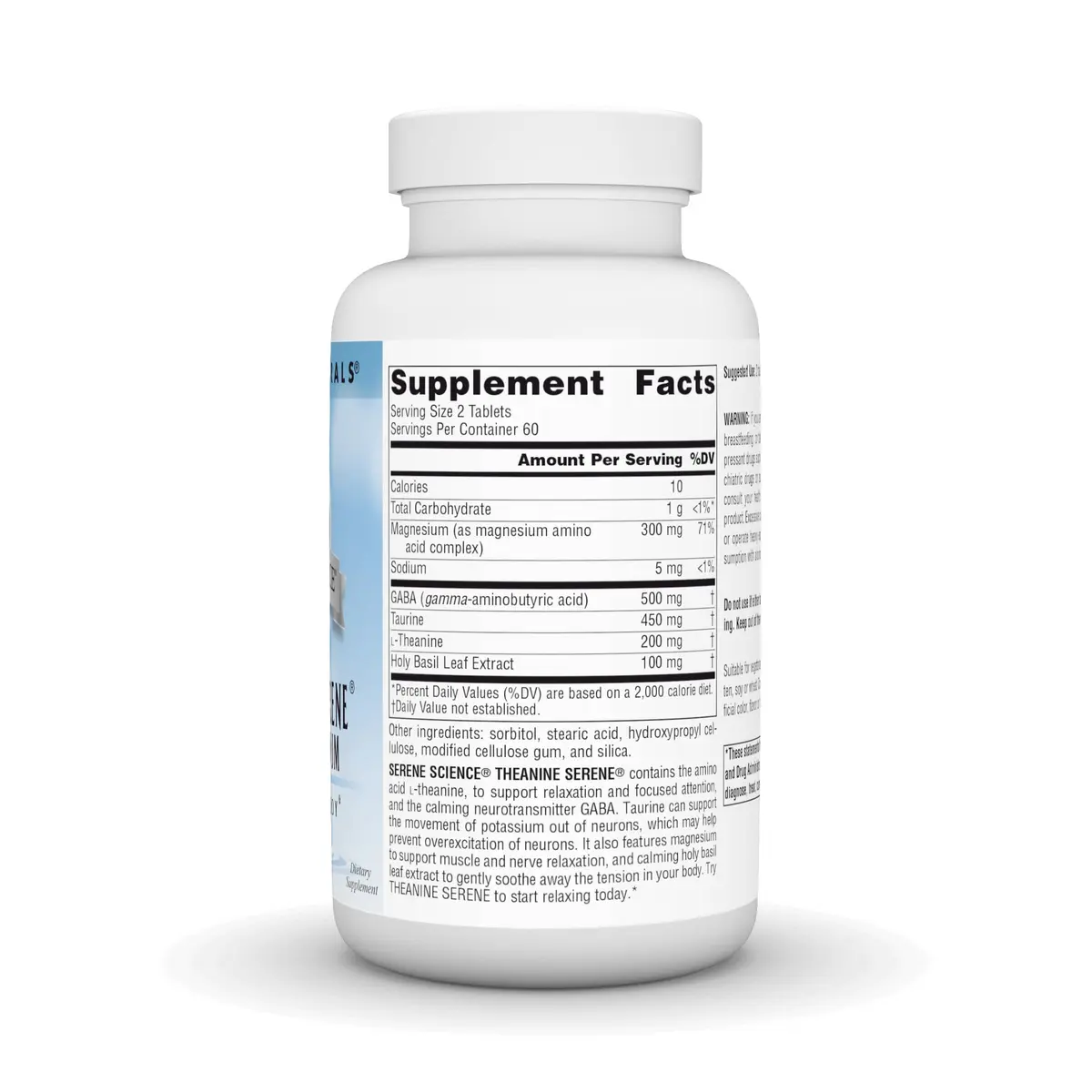 Source Naturals Serene Science Theanine Serene with Magnesium - 120 Tablets | Supports Relaxation & Focus - view 2