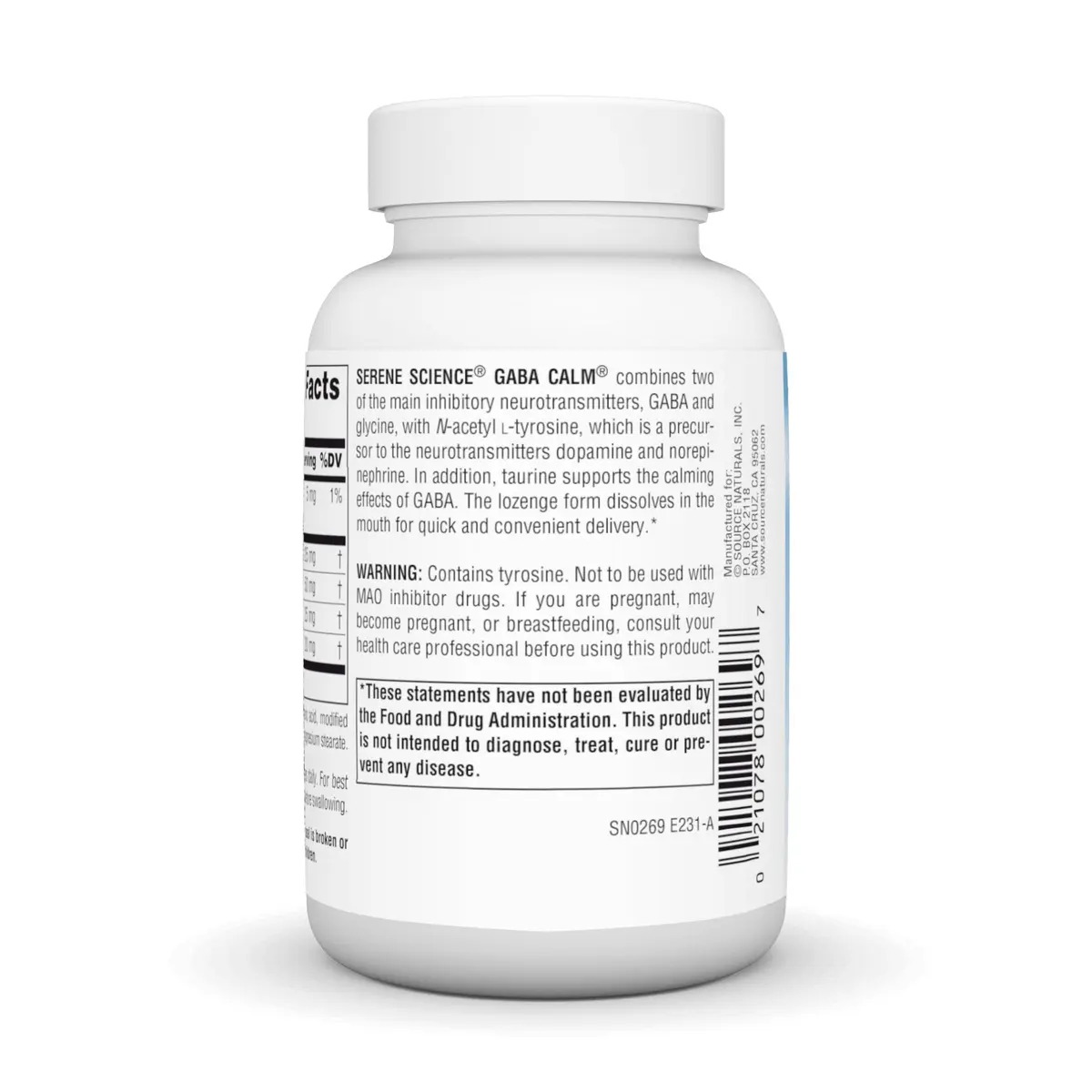 Source Naturals Serene Science GABA Calm -120 Lozenges | Supports Calm Mood & Relaxation - view 3