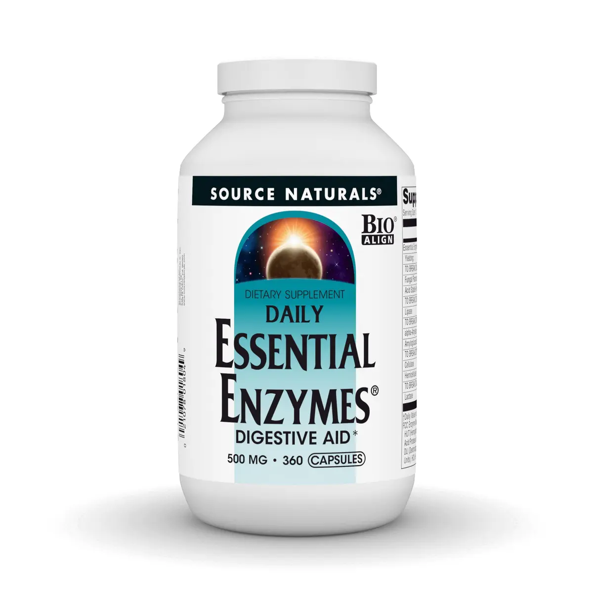 Source Naturals Daily Essential Enzymes 500 mg | Digestive Support & Nutrient Utilization (70-120 chars) - main product image