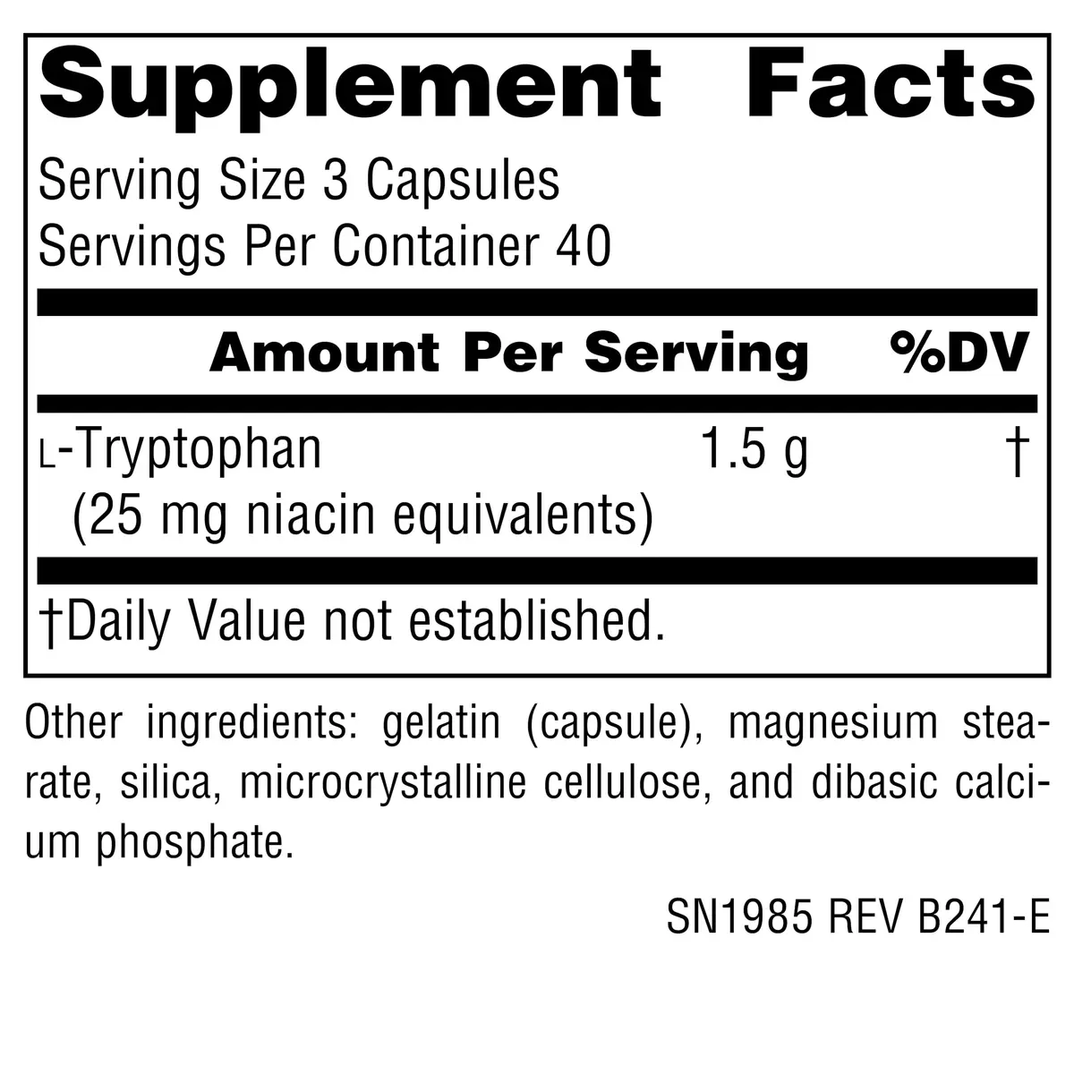 Source Naturals L-Tryptophan 500mg - 120 Capsules | Supports Relaxation & Sleep - view 2