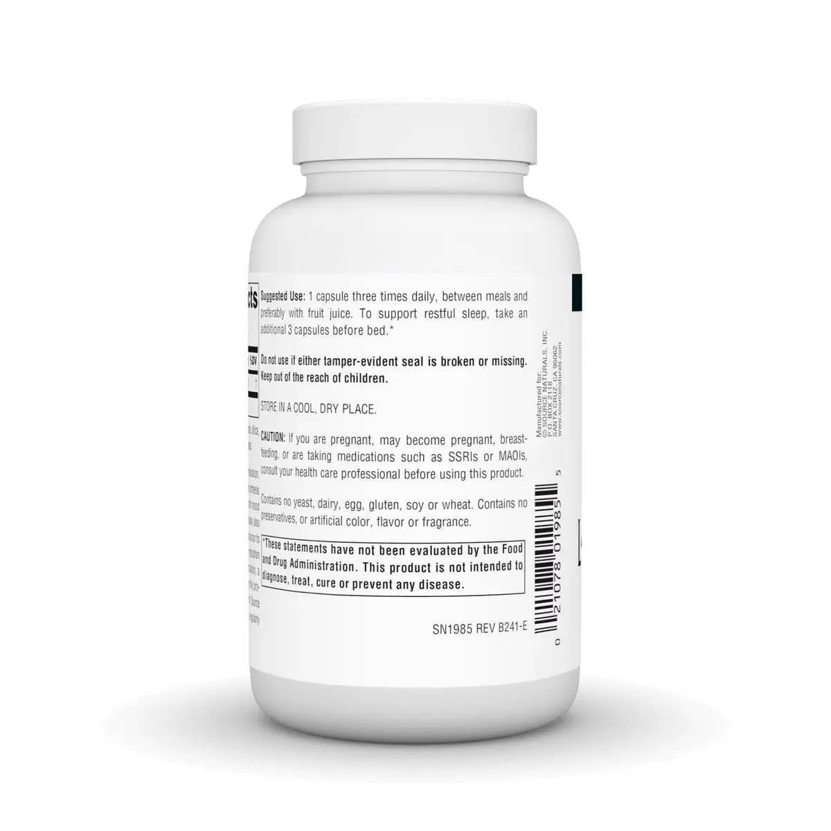 Source Naturals L-Tryptophan 500mg - 120 Capsules | Supports Relaxation & Sleep - view 4