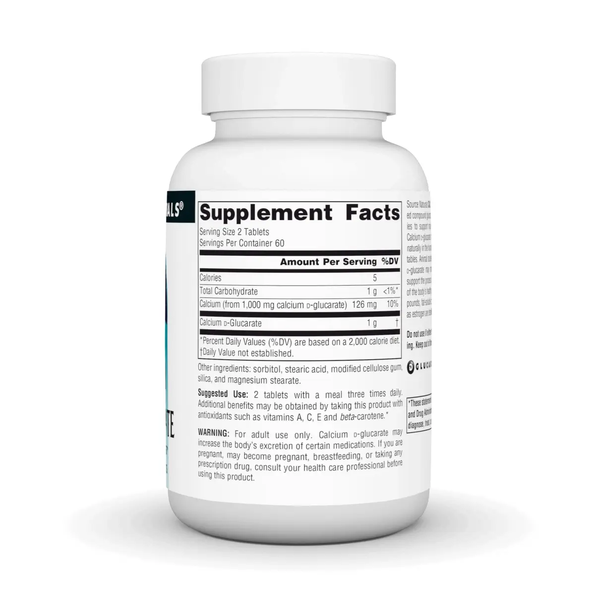 Source Naturals Calcium D-Glucarate 500 mg 120 Tablets | Supports Detoxification Pathways - view 3