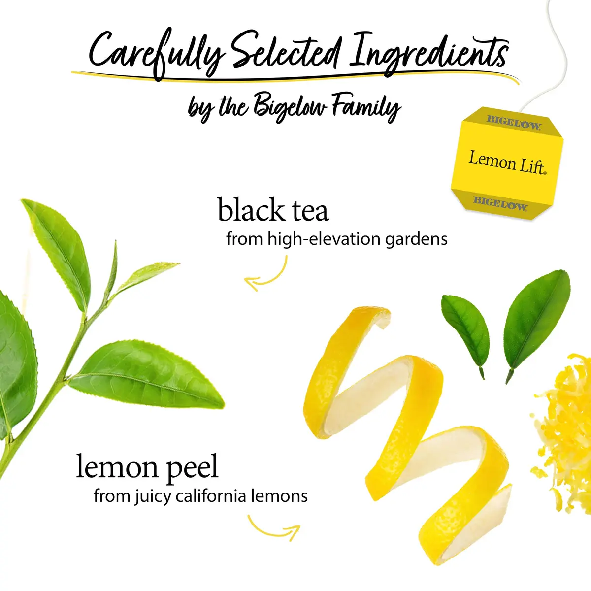 Bigelow Tea Lemon Lift Black Tea Bags Box, 120g (6 x 20 Count) | Lemon Twist & Spices for Refreshing Hot or Iced Drink - view 3