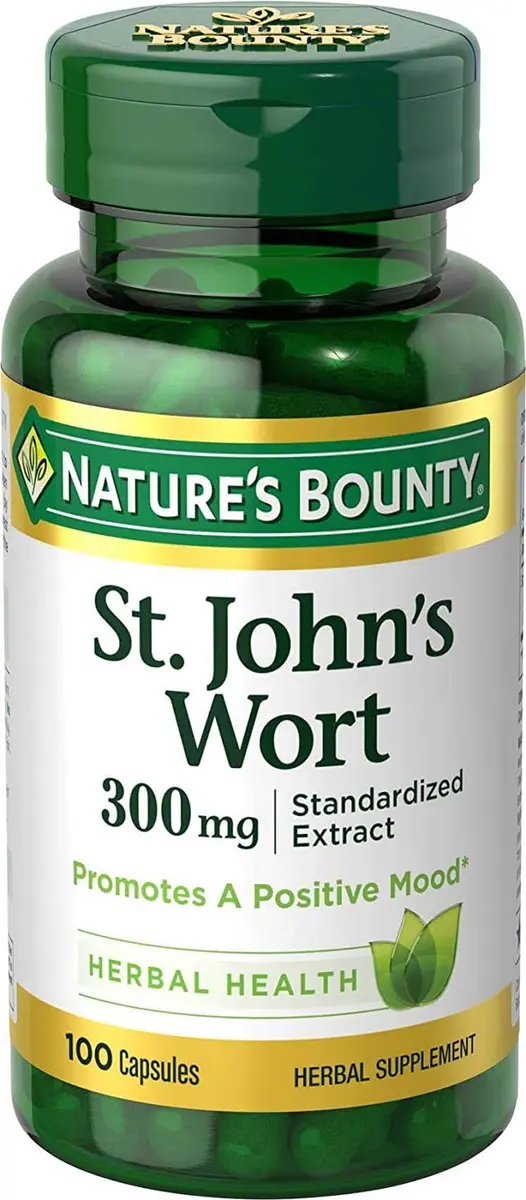 Nature's Bounty St. John's Wort 300 mg 100 Count Capsules | Supports Positive Mood & Emotional Outlook - main product image
