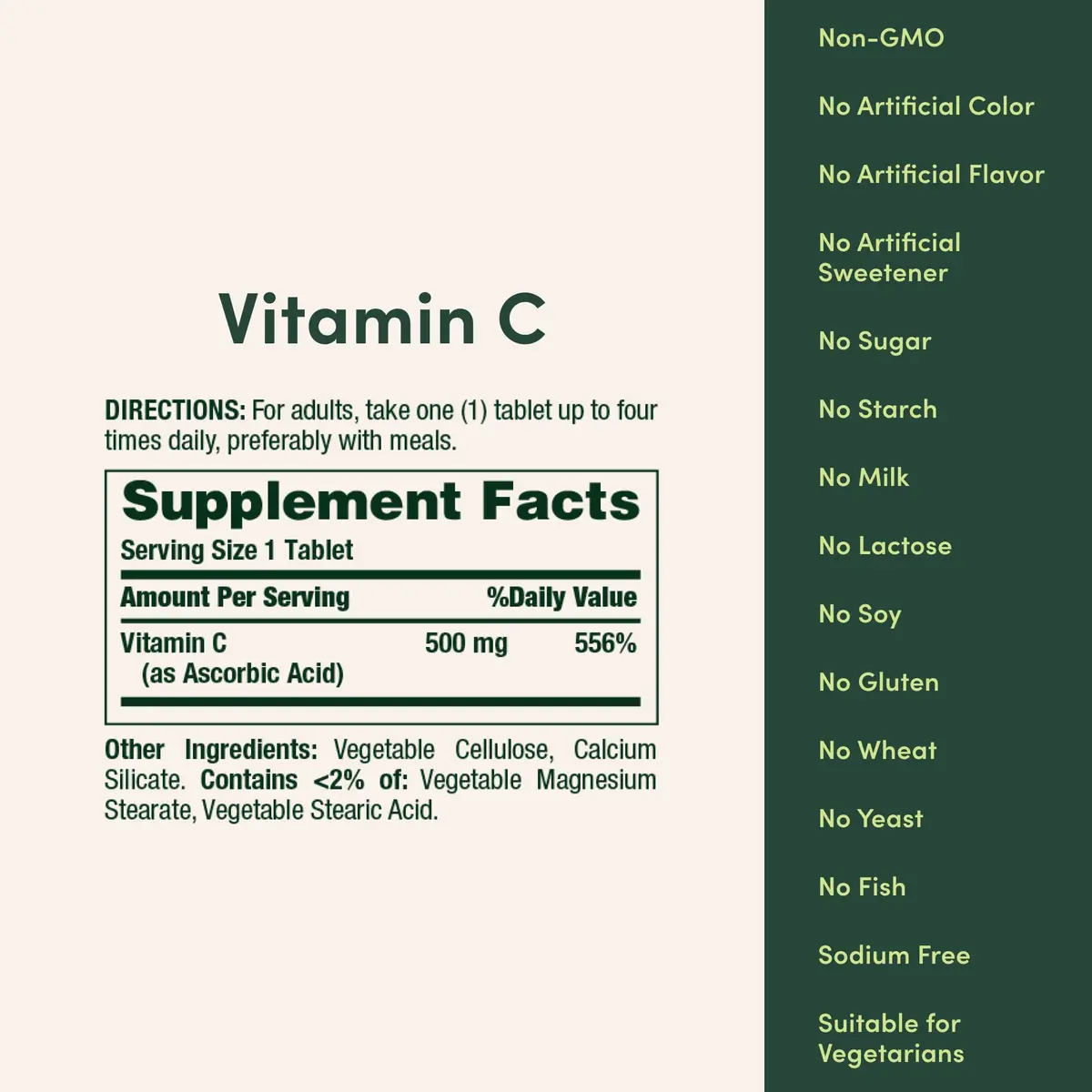 Nature's Bounty Vitamin C 500mg Tablets 250 Count (113g) | Immune Support & Antioxidant Power - view 5