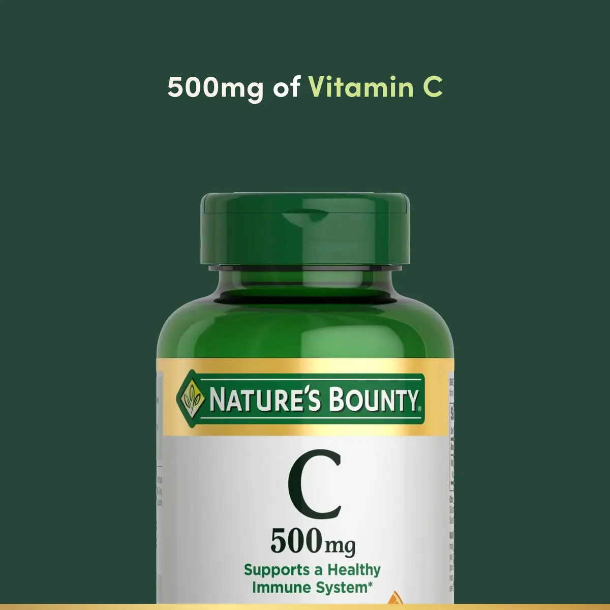 Nature's Bounty Vitamin C 500mg Tablets 250 Count (113g) | Immune Support & Antioxidant Power - view 3