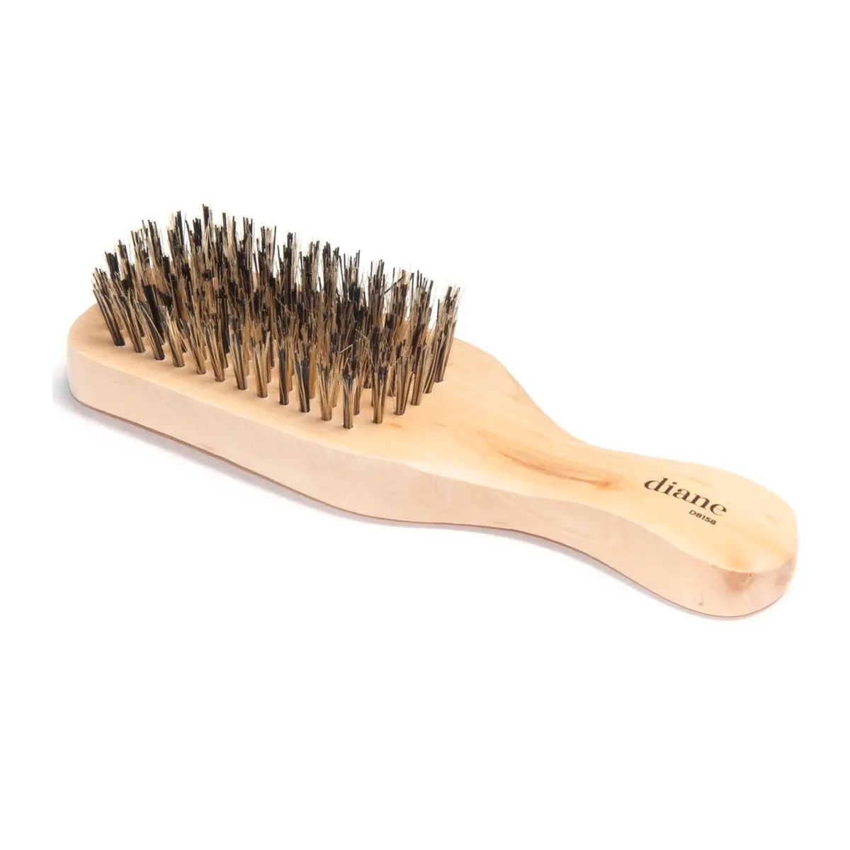 Diane Reinforced Boar Bristle Club Wave Brush for Men and Barbers – Hard Bristles for Thick to Coarse Hair – Use for Detangling, Smoothing, Wave Styles, Restore Shine and Texture | Durable, Natural Oil Distribution (120 chars) - main product image