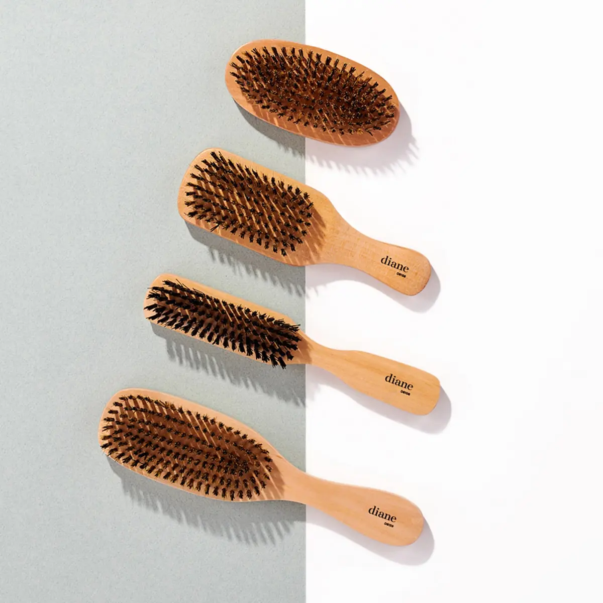 Diane Reinforced Boar Bristle Club Wave Brush for Men and Barbers – Hard Bristles for Thick to Coarse Hair – Use for Detangling, Smoothing, Wave Styles, Restore Shine and Texture | Durable, Natural Oil Distribution (120 chars) - view 4