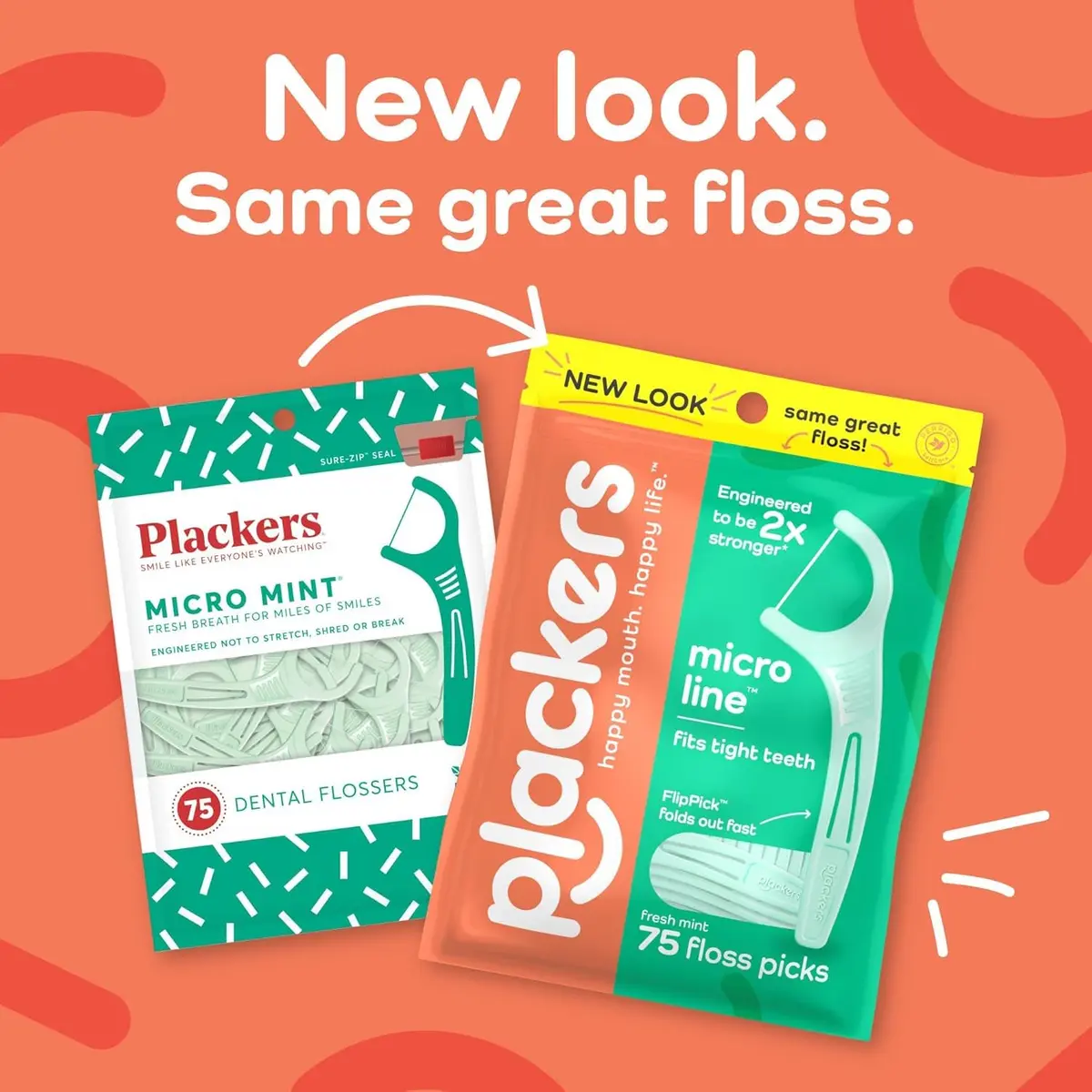 Plackers Micro Mint Dental Floss 90 Count | Freshens Breath & Oral Hygiene - view 2
