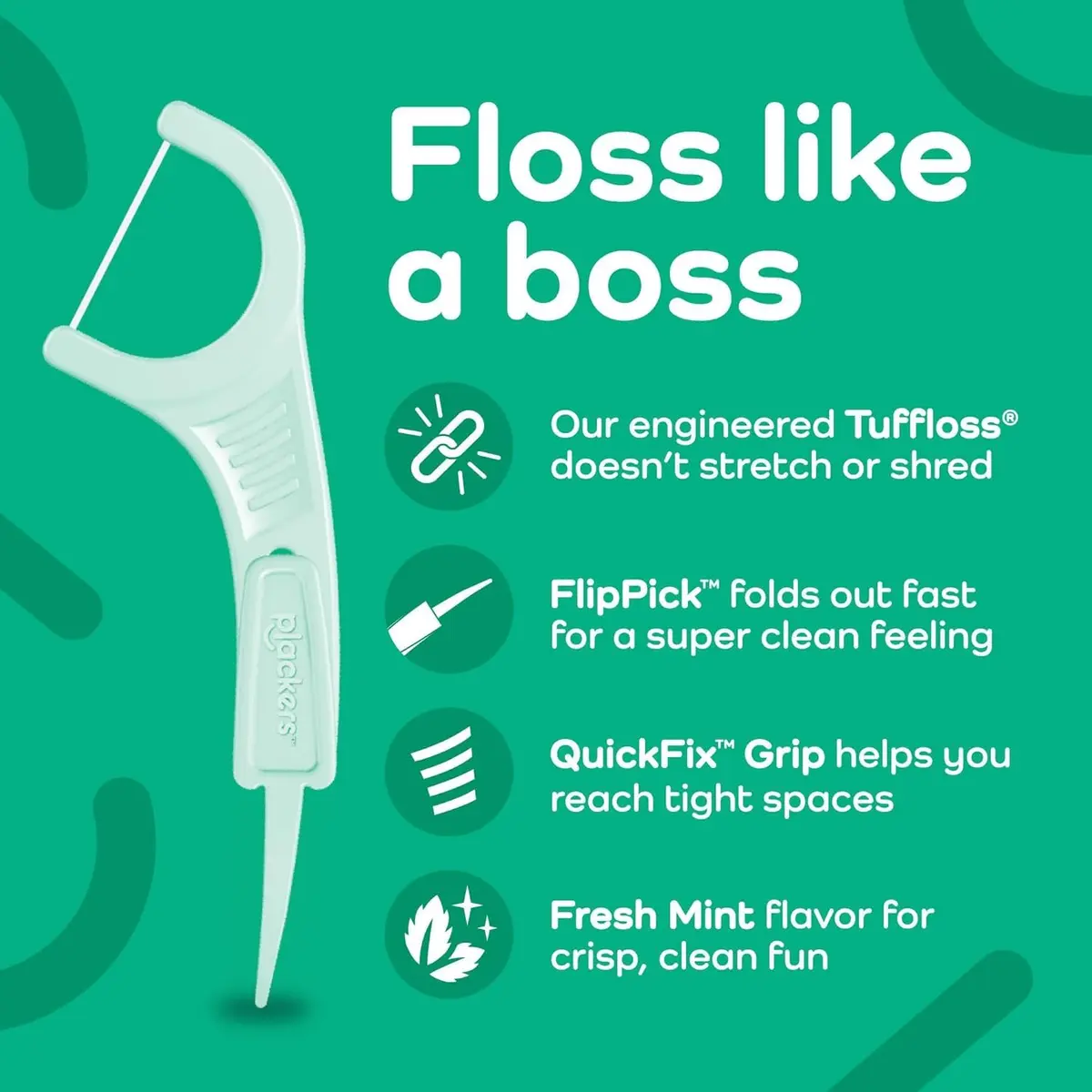Plackers Micro Mint Dental Floss 90 Count | Freshens Breath & Oral Hygiene - view 3