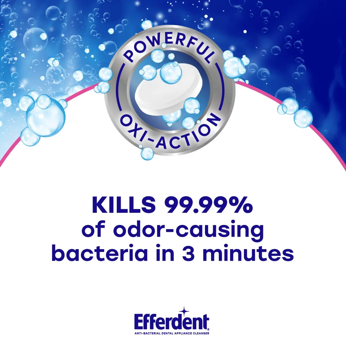 Efferdent Denture Cleaner Tablets Complete Clean 44 Count | Kills 99.99% Bacteria in 3 Minutes - view 2