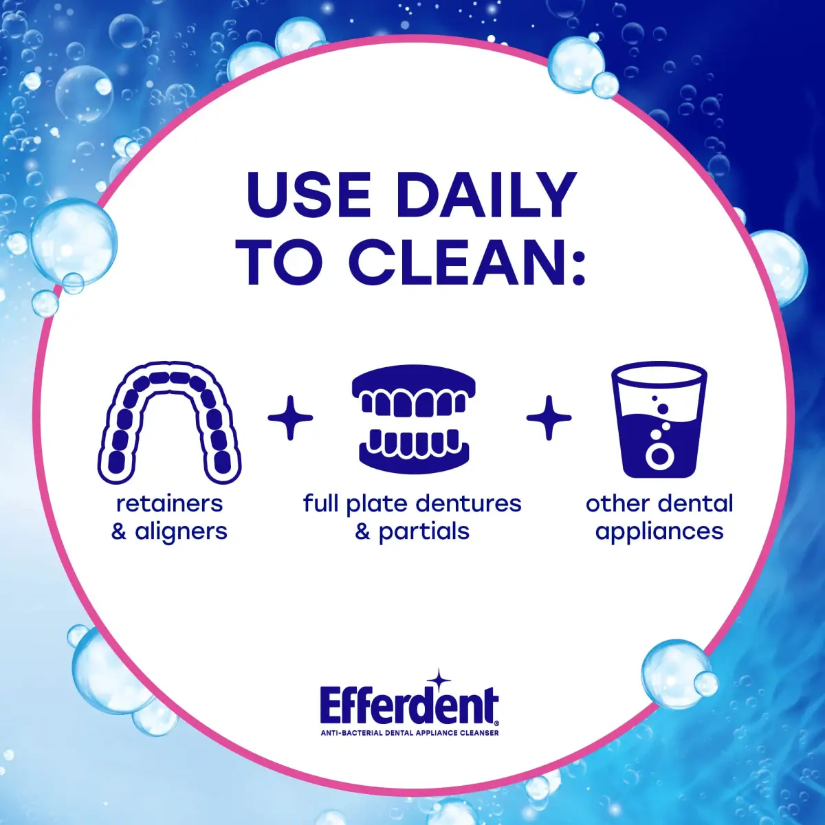 Efferdent Denture Cleaner Tablets Complete Clean 44 Count | Kills 99.99% Bacteria in 3 Minutes - view 3