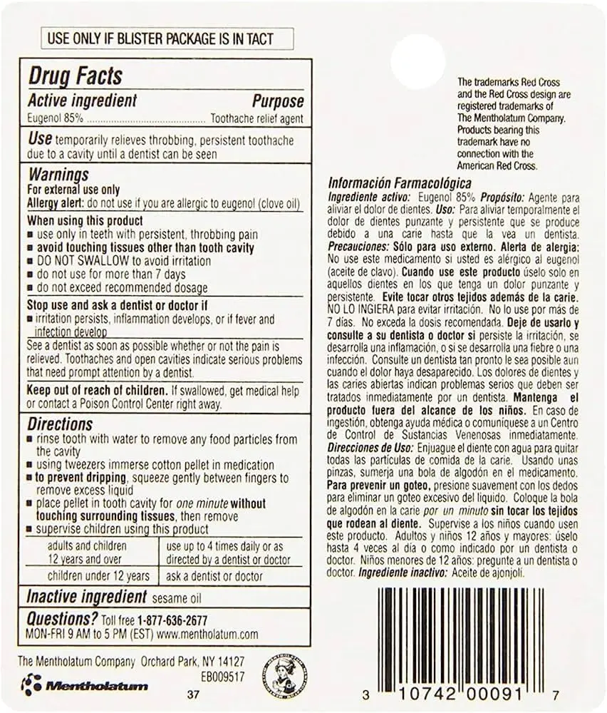 Red Cross Toothache Medication Drops | Fast-Acting Relief for Oral Pain in India - view 2