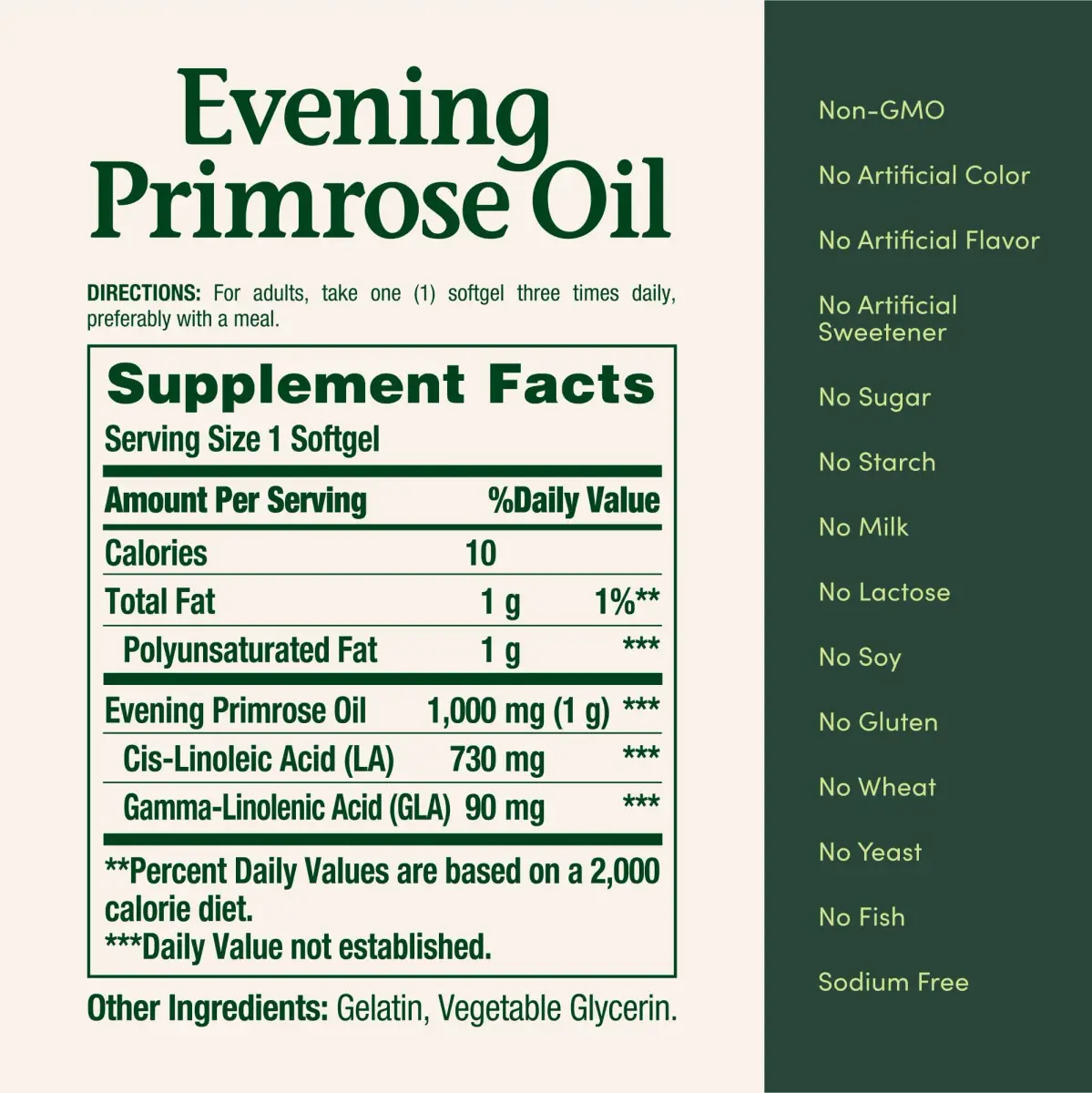 Nature's Bounty Evening Primrose Oil 1000mg 60 Count Softgels | Promotes Women's Health - view 5