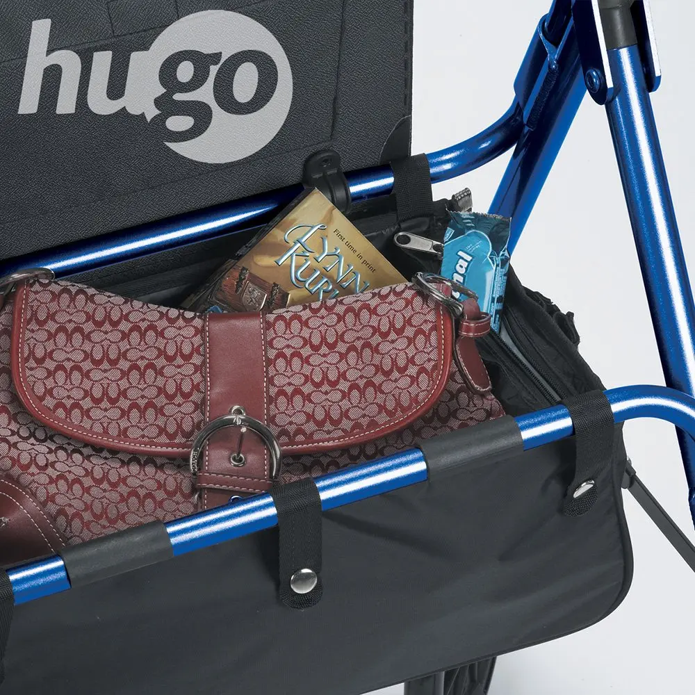 Hugo Mobility Portable Rollator Walker with Seat, Backrest and 8 Inch Wheels, Blue | Lightweight Support for Active Adults - view 2
