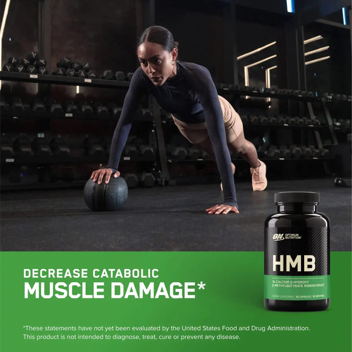 Optimum Nutrition HMB Capsules 3g (90 Count) | Supports Muscle Strength & Repair - view 3